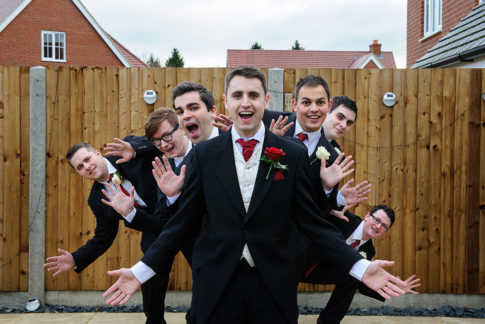 Funny poses wedding photography